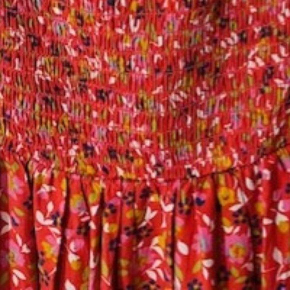 BILLABONG VENICE BABE MIDI SLIP DRESS Coral Red/Multi Sz. S - Picture 6 of 6